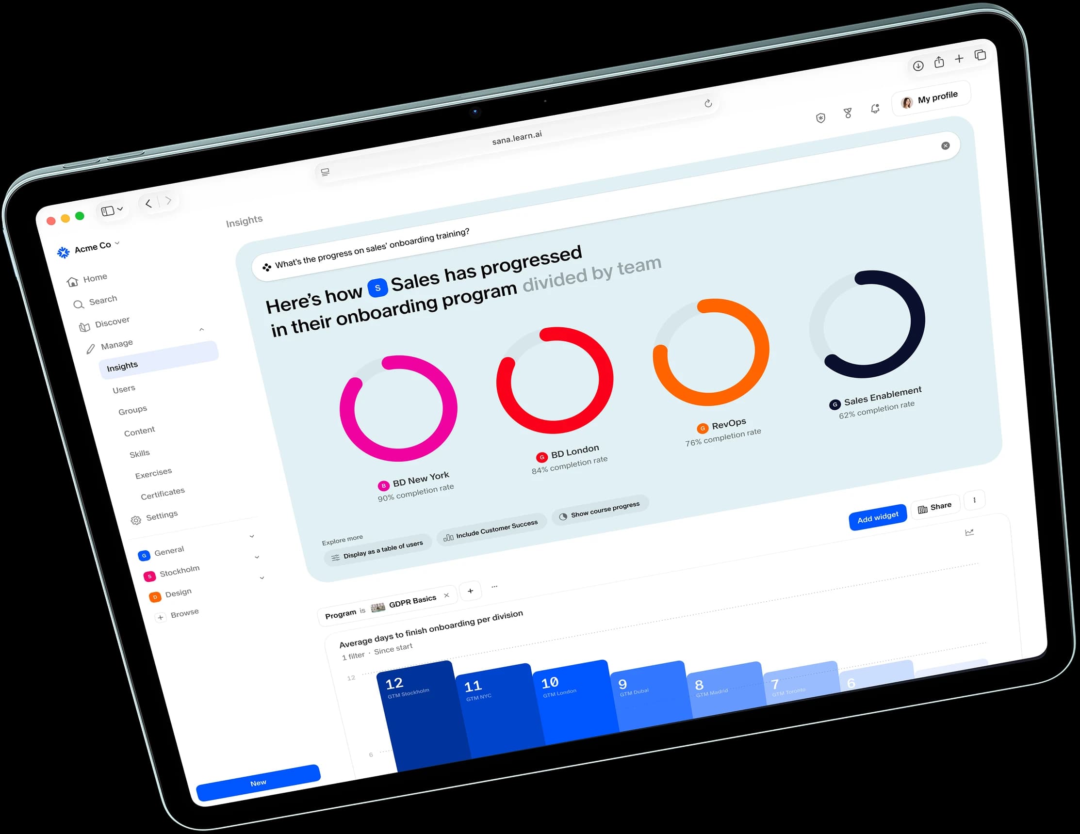 Talentier Assessment Platform interface device